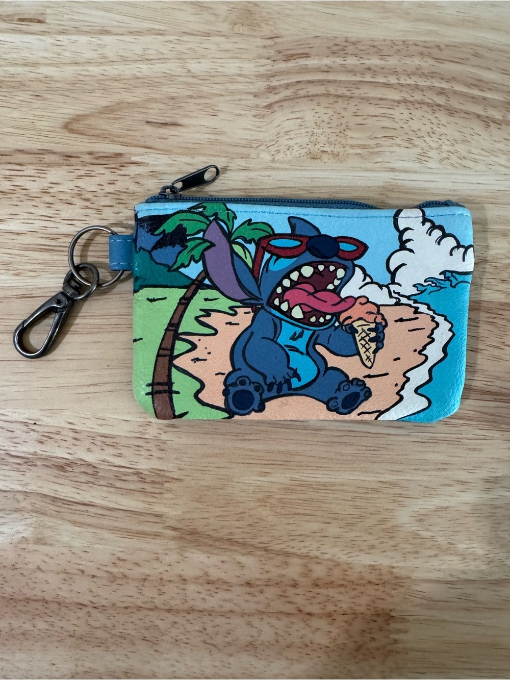 Loungefly Teal and Light Blue Coin Pouch with Disney Tag